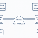 Site-to-Site VPN Architecture Diagram (Sophos FW & OPNsense FW