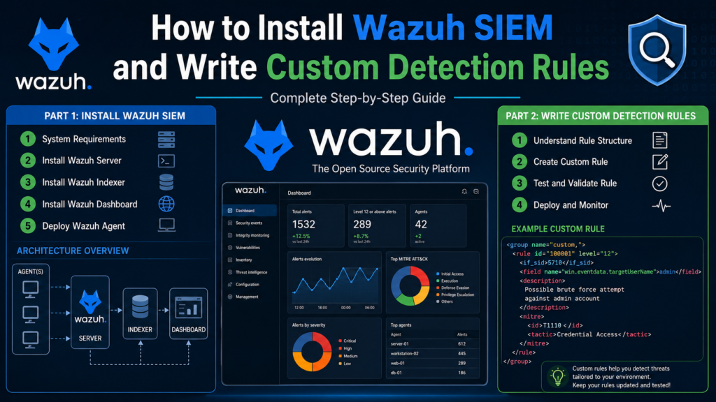 How to Install Wazuh SIEM and Write Custom Detection Rules (2026)