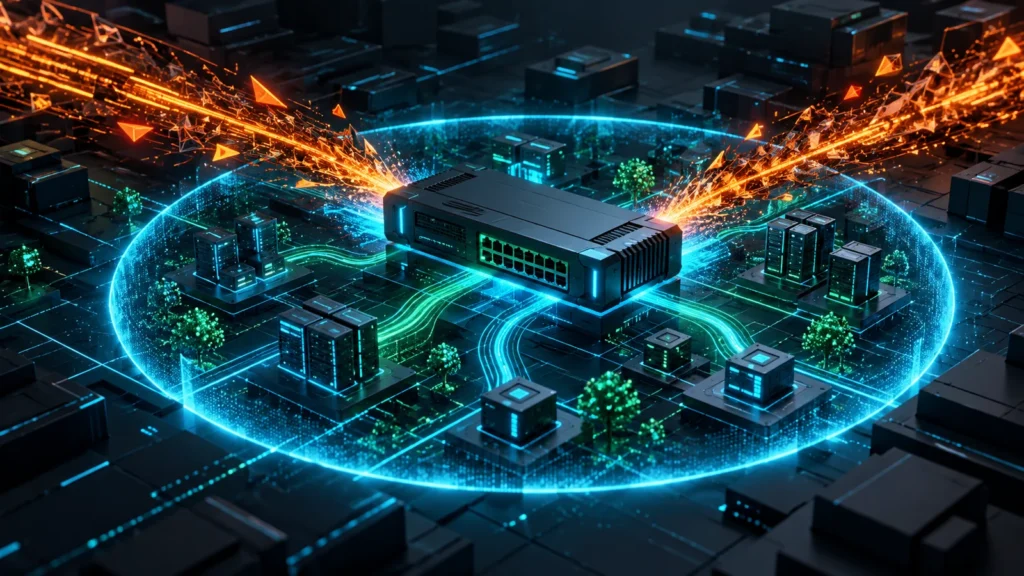 Network edge gateway under two threat vectors, illustrating response to exploited NetScaler CVEs